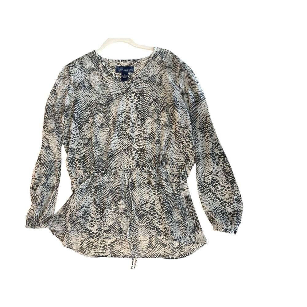 Susan Graver Women's Printed Liquid Knit Top M Long Sleeve - Picture 3 of 11